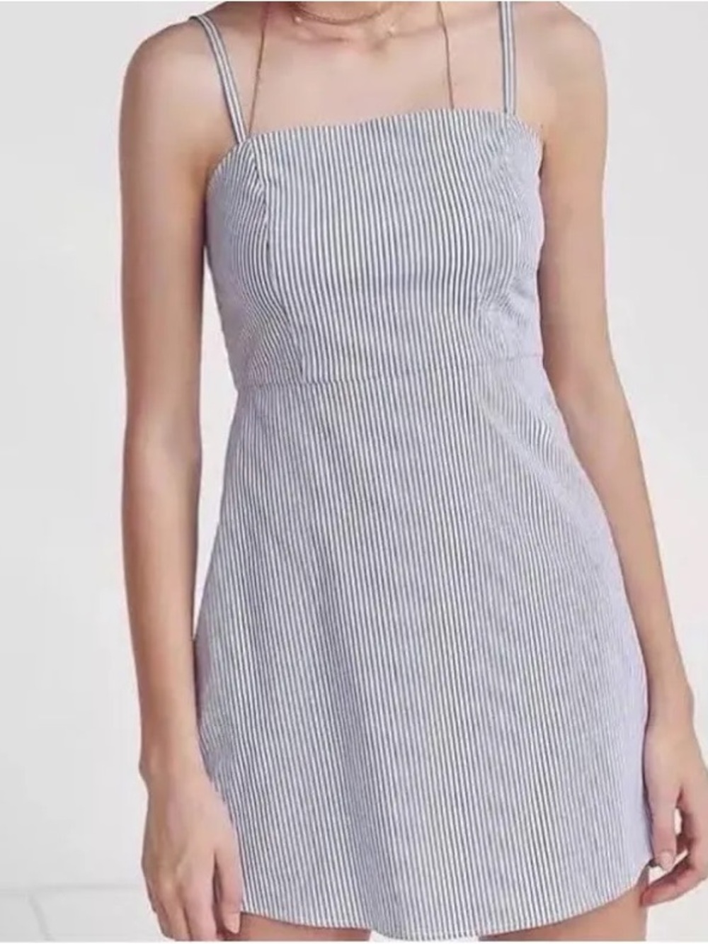 Women’s Brandy Melville Karla Navy and White Striped Dress
